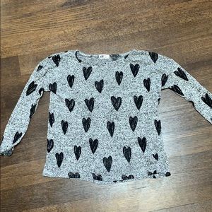 Girls heart sweater